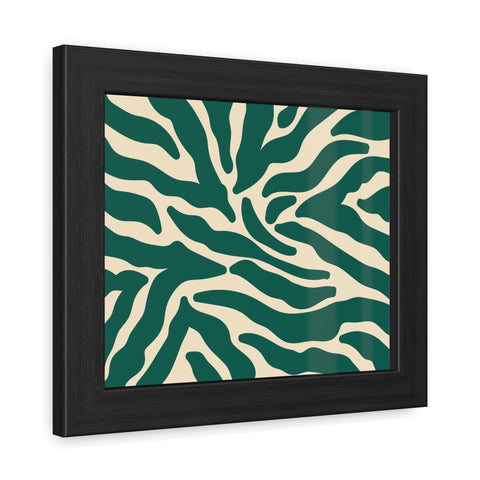 Mer 3 - Abstract Zebra Print Framed Poster - Modern Wall Art for Home Décor