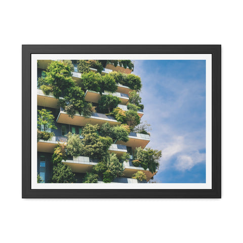 Green Urban - Eco-Friendly Framed Poster - Urban Oasis Greenery Wall Art