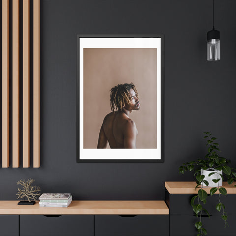 Male Portrait 3 - Elegant Framed Poster - Artistic Male Portrait for Modern Home Decor