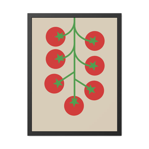 Tomato Vine Framed Poster - Minimalist Wall Art for Kitchen Decor