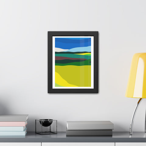 Scapes 4 - Abstract Landscape Framed Poster - Vibrant Nature Art for Home Decor