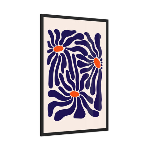 Florish 3 - Modern Floral Framed Poster - Vibrant Home Decor