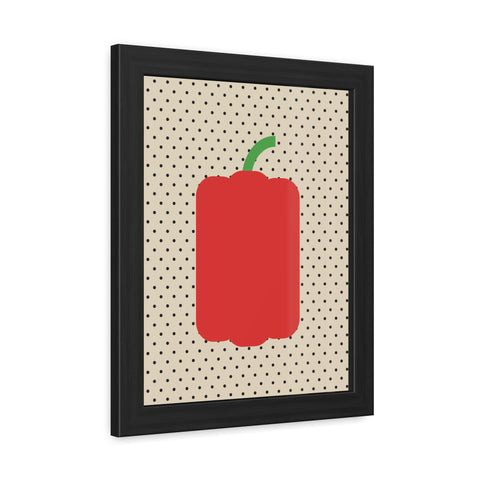 Gamba 1 - Modern Pepper Framed Poster - Minimalist Kitchen Decor