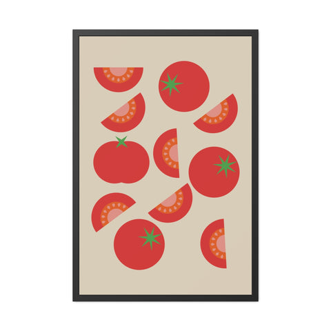 Tomatos off the vine - Framed Poster - Vibrant Wall Art for Kitchen Decor