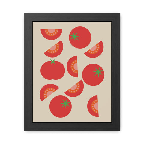 Tomatos off the vine - Framed Poster - Vibrant Wall Art for Kitchen Decor