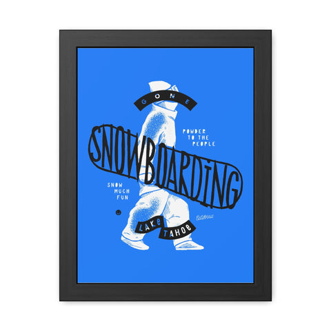 Gone Snowboarding Framed Poster - Fun Winter Decor for Ski Lovers