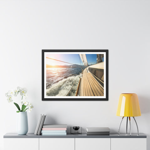 Sailing - Framed Poster - Nautical Wall Art for Beach Lovers & Boaters
