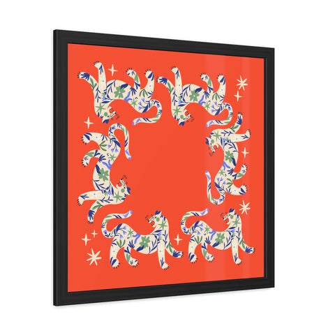 Circus Act 3 - Colorful Animal Framed Poster | Playful Wall Art for Animal Lovers