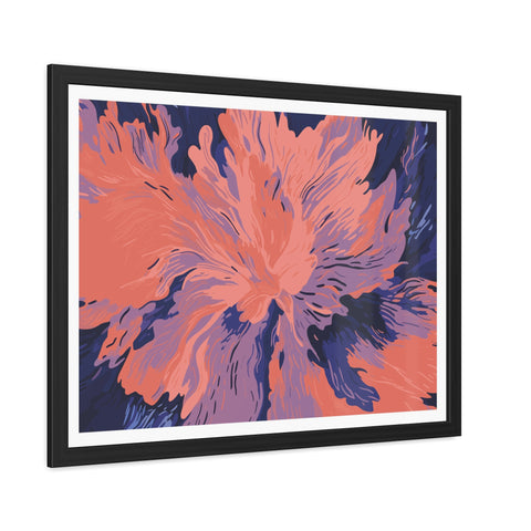 Florescent - Abstract Floral Framed Poster – Modern Wall Art for Home Décor