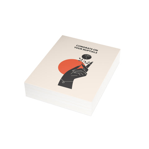 'Congrats on Your Nuptials' Greeting Card – Wedding / Engagement Greeting Card - Illustrated, Modern