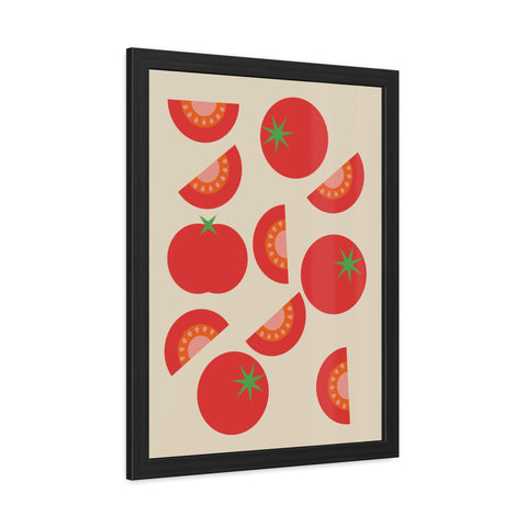 Tomatos off the vine - Framed Poster - Vibrant Wall Art for Kitchen Decor