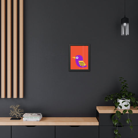 Childrana 6 - Colorful Bird Framed Poster - Vibrant Wall Art for Kids' Rooms