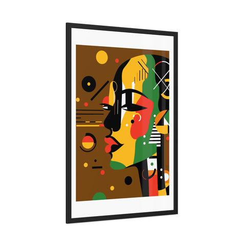 Africa 4 - Modern Framed Art Poster - Colorful Abstract Portrait