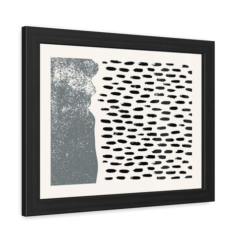 Ink Stamp 6 - Modern Abstract Framed Poster - Minimalist Wall Art for Home Decor
