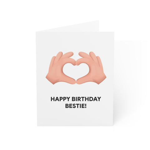 Happy Birthday Bestie! Greeting Card — Birthday Greeting Card - Illustrated, Funny, Snarky, Modern