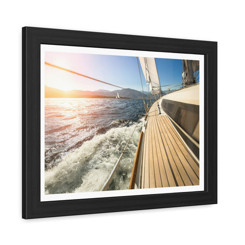 Sailing - Framed Poster - Nautical Wall Art for Beach Lovers & Boaters