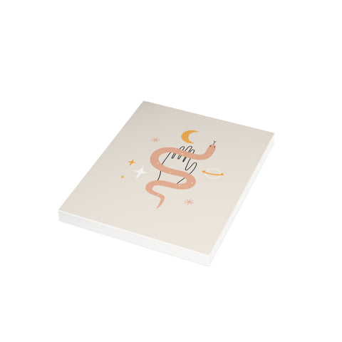 Mystic Snake Greeting Card – Abstract Greeting Card - Illustrated, Beautiful, any occasion