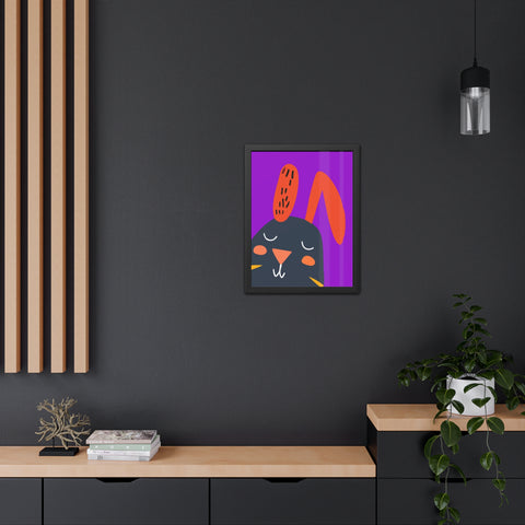Childrana 4 - Whimsical Bunny Framed Poster - Playful Home Decor for Kids' Rooms