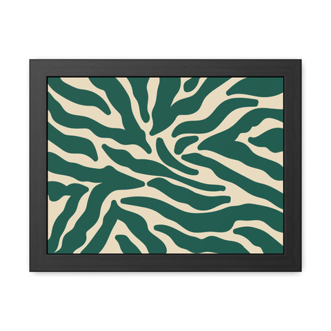 Mer 3 - Abstract Zebra Print Framed Poster - Modern Wall Art for Home Décor