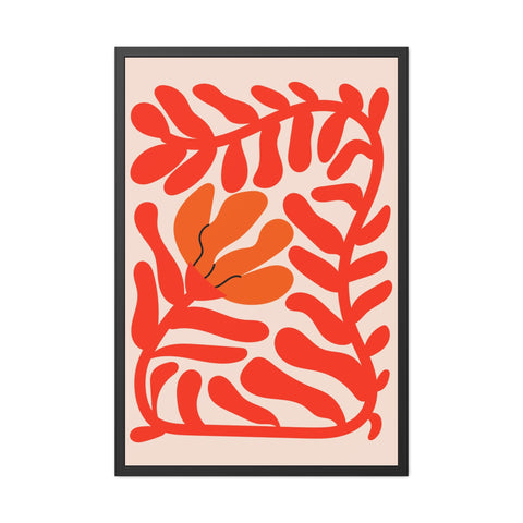 Marinda 9 - Vibrant Floral Framed Poster | Modern Home Decor | Abstract Art for Living Room