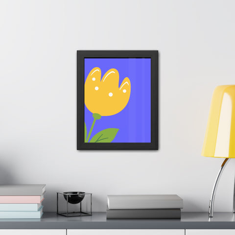 Childrana 5 - Bright Yellow Flower Framed Poster - Cheerful Home Decor for Spring Celebrations