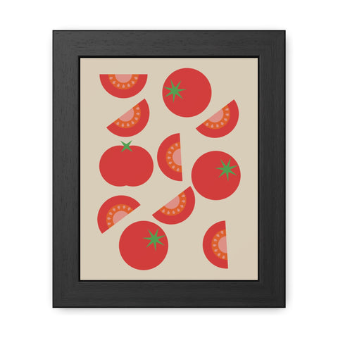 Tomatos off the vine - Framed Poster - Vibrant Wall Art for Kitchen Decor