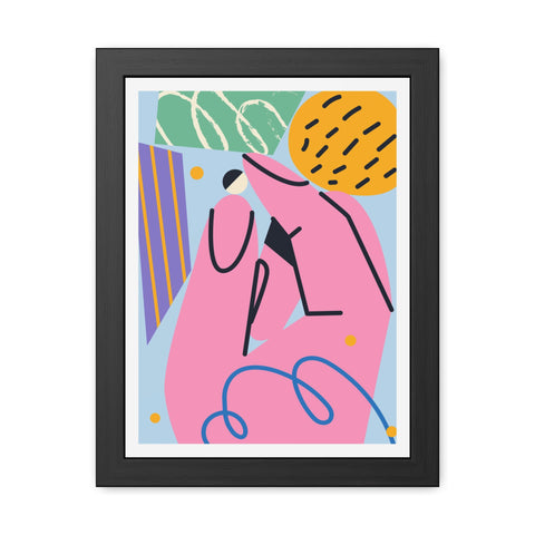 Kurian 8 - Abstract Hand Framed Poster - Modern Art for Home Décor