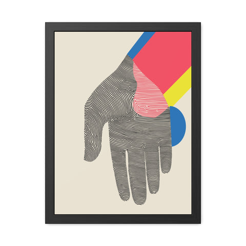 Cristobal 3 - Modern Art Framed Poster - Abstract Hand Design for Stylish Home Décor