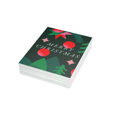 Merry Christmas Greeting Card — Christmas / Holiday Greeting Card - Illustrated, Beautiful, Modern