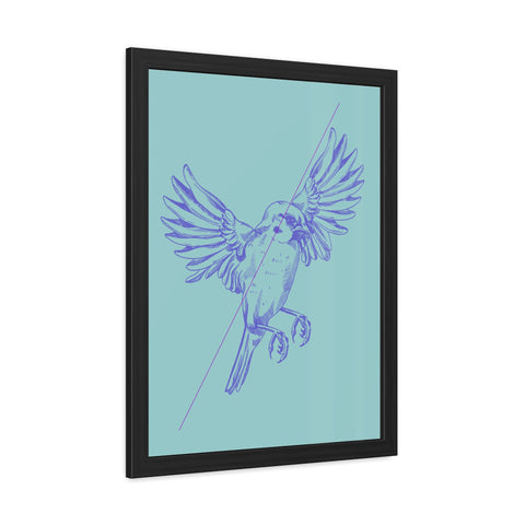 Wings 4 - Blue Bird Framed Poster - Elegant Wall Art for Home Decor
