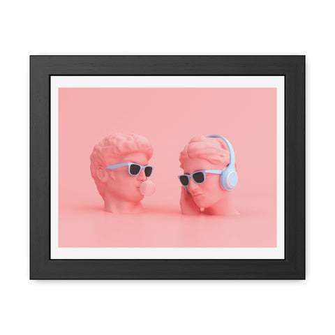 Popped - Trendy Framed Posters - Retro Vibes with Stylish Heads & Headphones