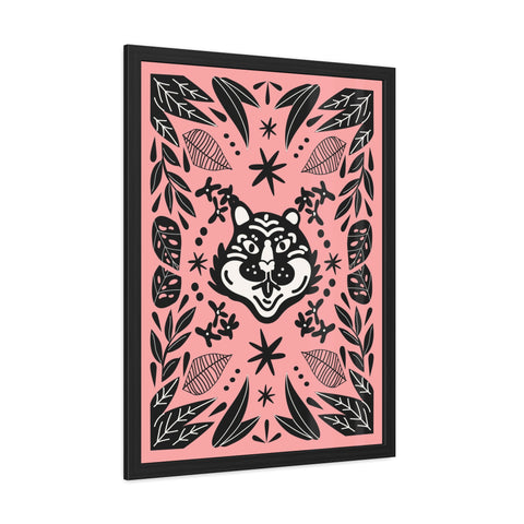 Mirror 3 - Whimsical Wolf Framed Poster - Playful Nature-Inspired Wall Art
