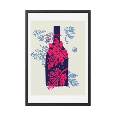 Wine Country 8 - Elegant Framed Poster with Wine Motif - Perfect for Home Decor and Wine Lovers