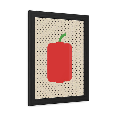 Gamba 1 - Modern Pepper Framed Poster - Minimalist Kitchen Decor