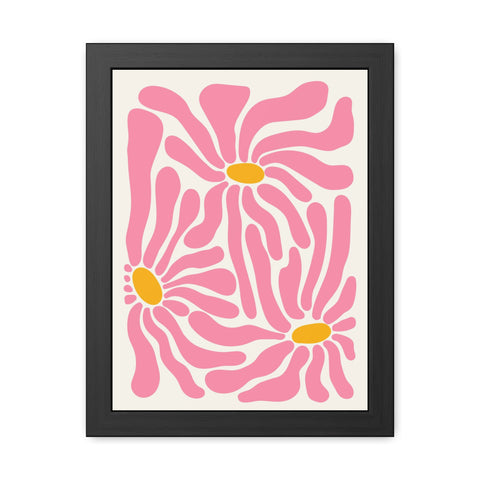 Natural Formation 7 - Botanical Framed Poster - Vibrant Pink Floral Art for Home Decor