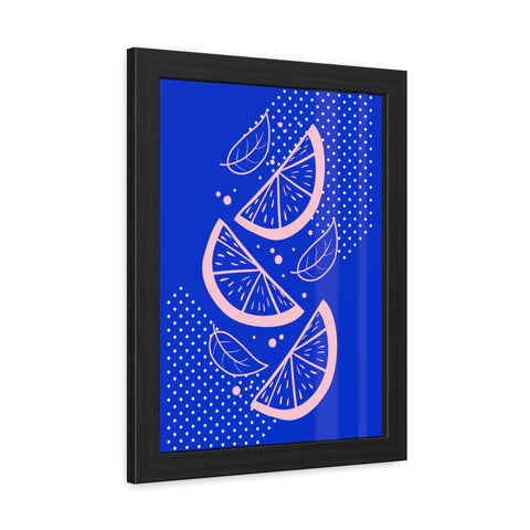 When life gives you lemons 2 - Citrus Slice Framed Poster - Fresh Fruit Wall Art for Kitchen Decor