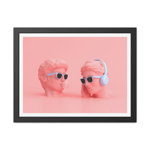 Popped - Trendy Framed Posters - Retro Vibes with Stylish Heads & Headphones