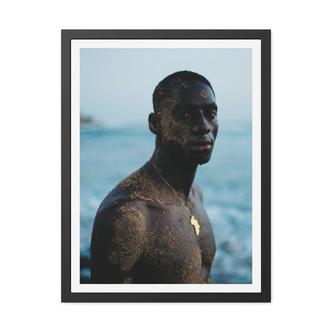 Male Portrait 4 - Framed Poster: Inspiring African Portrait Wall Art