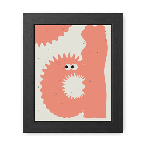 Lettermon d - Whimsical Framed Posters - Fun and Unique Wall Art for Playful Spaces