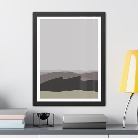 Desert Sun 2 - Modern Landscape Framed Poster - Wall Art for Home Decor - Neutral Tones