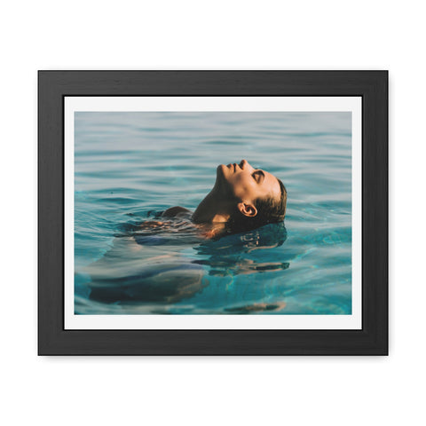 The Dip - Serene Woman Framed Poster - Tranquil Wall Art for Home Decor
