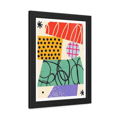 Kurian 10 - Abstract Geometric Framed Posters for Modern Decor | Vibrant Wall Art