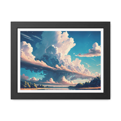 Cloudscape - Serene Landscape Framed Poster - Ideal for Home Decor & Gifting