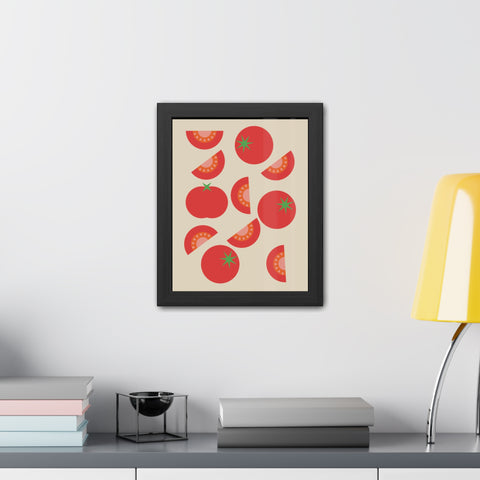 Tomatos off the vine - Framed Poster - Vibrant Wall Art for Kitchen Decor