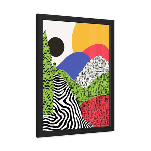 Cristobal 4 - Colorful Landscape Framed Poster - Modern Wall Art for Home Decor