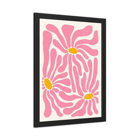 Natural Formation 7 - Botanical Framed Poster - Vibrant Pink Floral Art for Home Decor