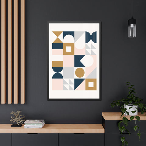 Crown 2 - Geometric Framed Poster Art for Modern Decor | Abstract Wall Art | Stylish Home Accent