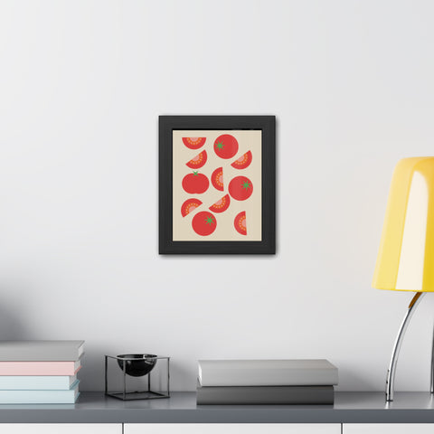 Tomatos off the vine - Framed Poster - Vibrant Wall Art for Kitchen Decor