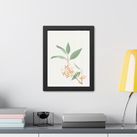 Botanical Gradual 2 - Framed Poster - Elegant Floral Wall Art