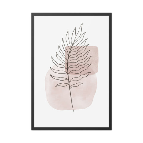 Fall 1 - Minimalist Fern Art Framed Poster - Modern Wall Decor for Home & Office